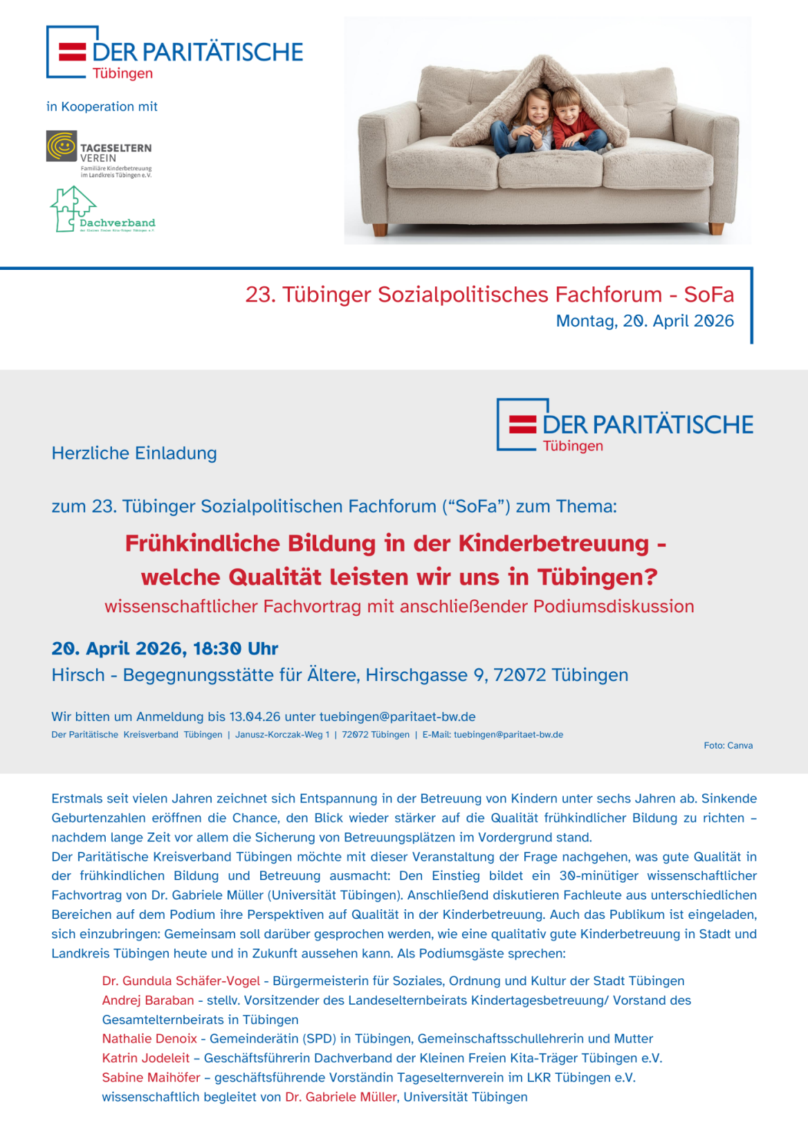 Flyer zur Veranstaltung