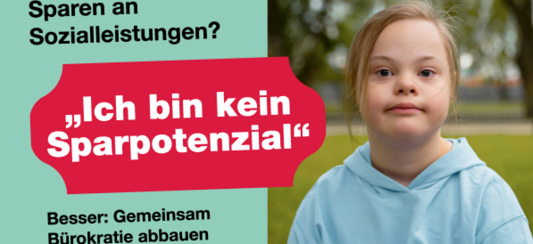 KampagnenMotiv Nicht am Menschen sparen