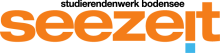 Logo von Seezeit Studierendenwerk Bodensee - Schriftzug mit orangen Buchstaben